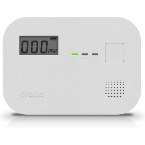 Alecto COA3920 Koolmonoxidemelder met display - 10 jaar sensor - Voldoet aan Europese norm EN50291 - Wit