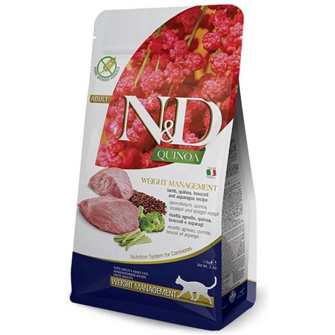Farmina N&D Quinoa - Adult kat - Weight management lam - 5kg