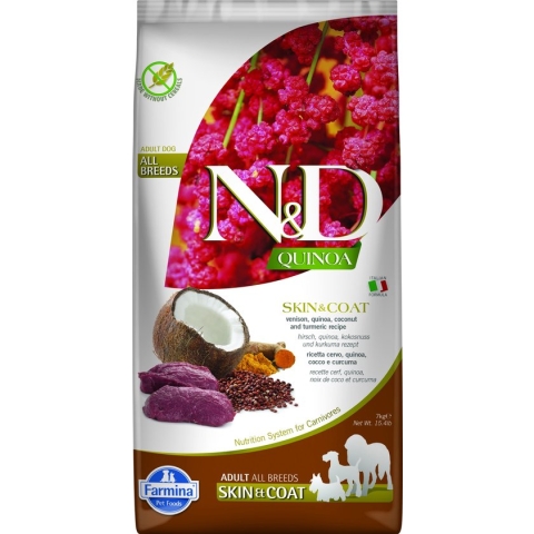 Farmina N&D Dog Quinoa Skin & Coat  Venison 7kg