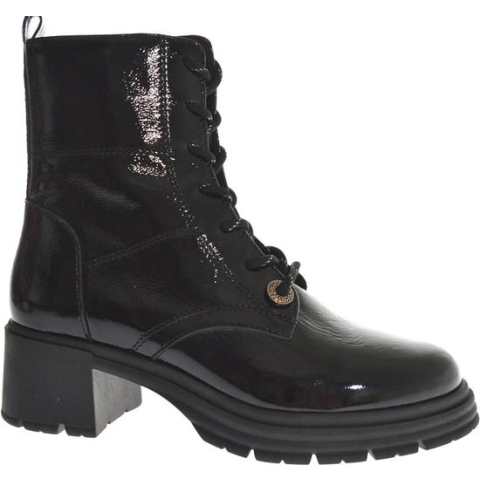 Piedi Nudi Manhattan 2 Lak Black Patent Dames Veterboot - Zwart - 40