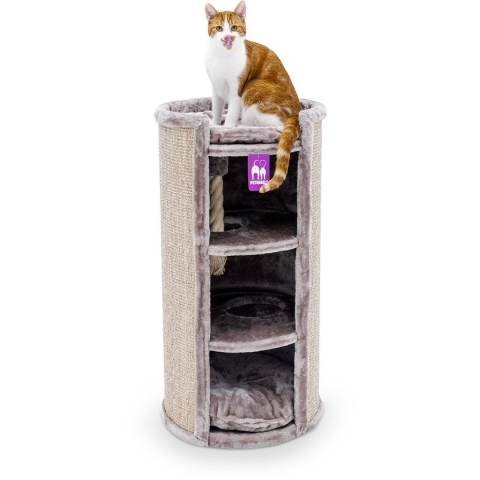 Petrebels Superdome 100 Krabton voor katten -  Cappuccino - 49 x 49 x 100 cm