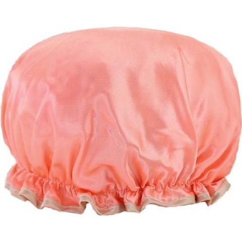 Rojafit Luxe Dubbel Laags Douchemuts - Satijn Look - Zalm
