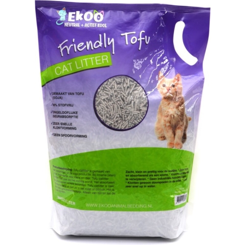 Ekoo Kattenbakvulling Friendly Tofu Actieve Kool 6 liter