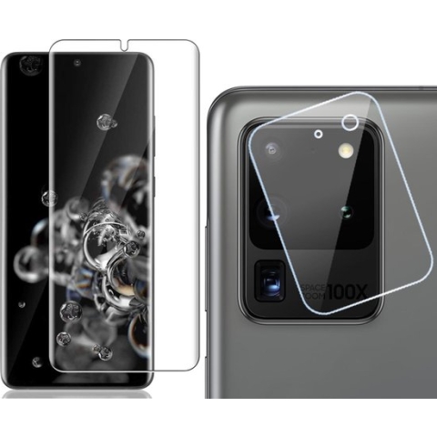 Screenprotector geschikt voor Samsung Galaxy S20 Ultra - Camera Screen Protector
