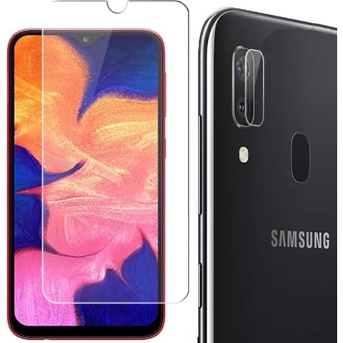 Screenprotector geschikt voor Samsung Galaxy A10 - Camera Screen Protector Glas