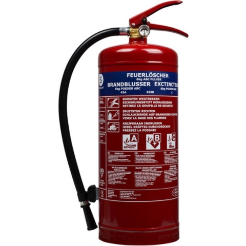 Smartwares 10.014.72 Brandblusser - 6kg - Poeder - Inclusief ophangbeugel - Brandklasse ABC - BSI Gecertificeerd