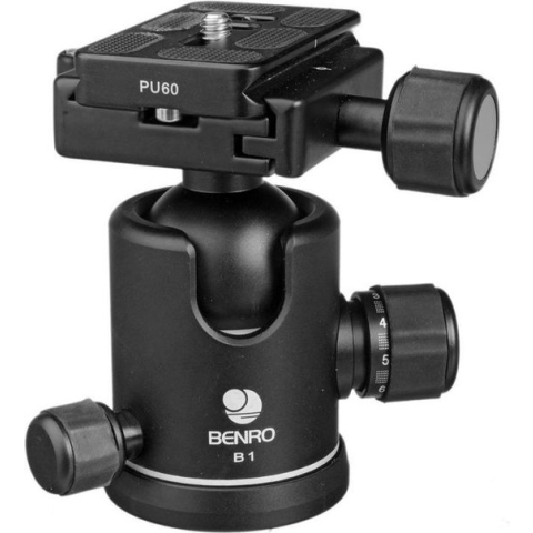 Benro B1 statiefkop Zwart 1/4" bal