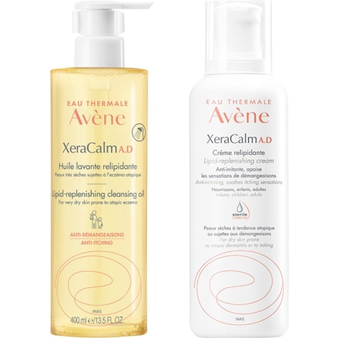 Avène XeraCalm A.D. Olie + Crème 400ml - Bundel
