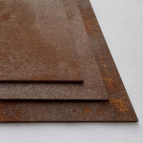 Cortenstaal plaat 300mm x 300mm Dikte 2mm
