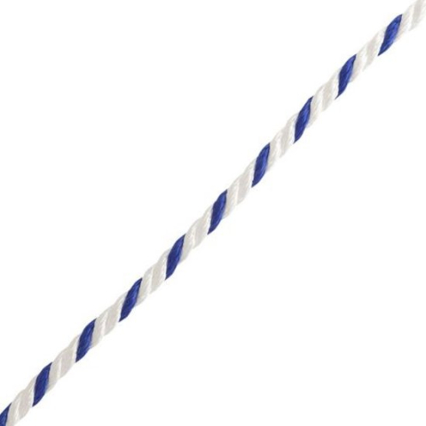 DELTAFIX TOUW MULTILON 3 STRENGS WIT BLAUW 10 MM 1MTR