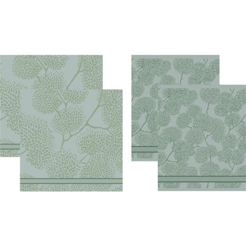 DDDDD 2x theedoek + 2x keukendoek Trees - Green