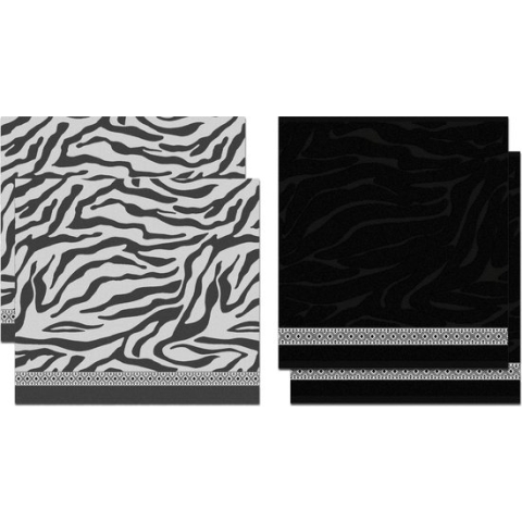DDDDD Africa - 2x Theedoek & 2x Keukendoek - Black