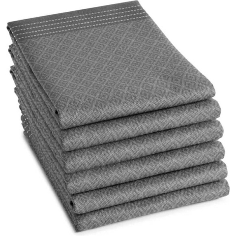 DDDDD Akira - Theedoeken Set van 6 - 60x65cm - Grijs