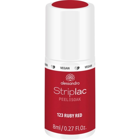 Alessandro Striplac Peel or Soak - Gellak - 123 Ruby Red - 8 ml