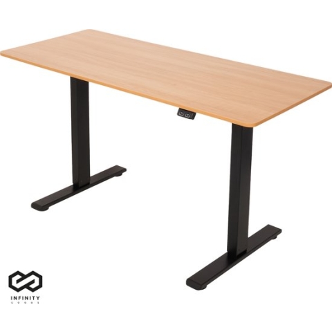 Infinity Goods Zit Sta Bureau - Elektrisch Verstelbaar In Hoogte - 120 x 60 CM - Bruin