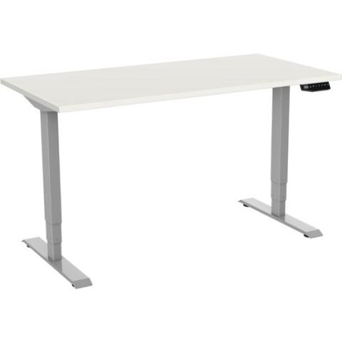 GAME HERO Marvel Bureau Elektrisch Verstelbaar 2 Motorig - 140x80cm -Grijs Frame - Wit Blad