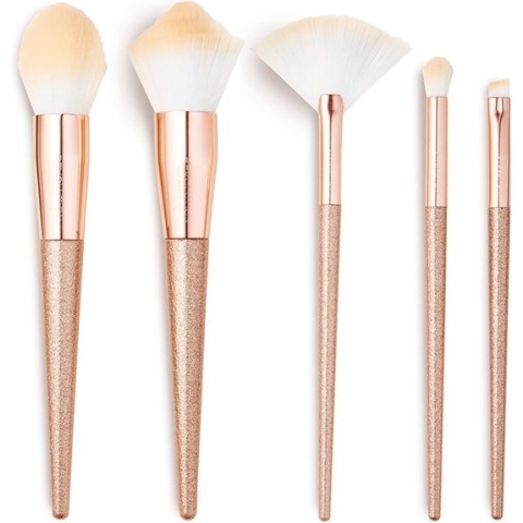 Makeup Revolution Precious Stone Brush Set Rose Quartz - Kwasten Set - Cadeauset
