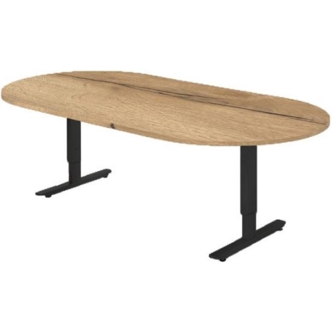 Offeco Bureau York - Bureau - Bureautafel - Vergadertafel - Gaming bureau - Game bureau - Computertafel - Desk - Bureau Zwart - Verstelbaar bureau - Gaming Desk - Bureau tafel - Bureau verstelbaar  Natuur eiken   240x120cm-- blad-  onderstel- x120