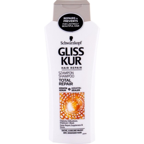 Gliss Kur - Total Repair Shampoo Deep Restorative Hair Shampoo 400Ml