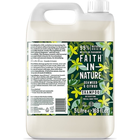 Faith in Nature Shampoo Seaweed & Citrus – Refill 5L