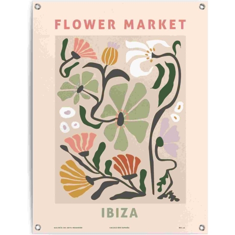 Tuinposter Bloemen en Planten Flower Market 80x60 cm