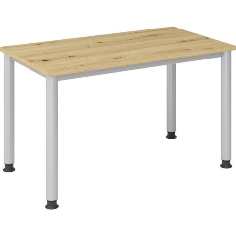 HILO 612 S | Bureau - Tafelhoogte I In hoogte verstelbaar Essen-Eik/Zilver
