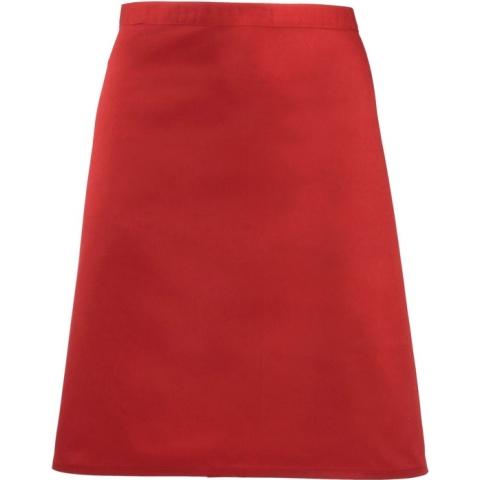 Schort/Tuniek/Werkblouse Unisex One Size Premier Red 65% Polyester, 35% Katoen