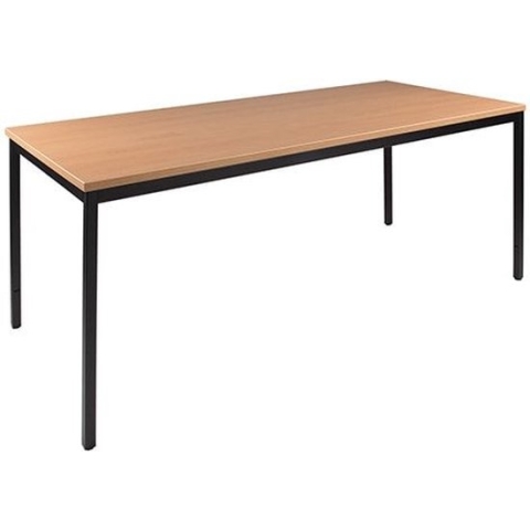 Kantinetafel Basic 140cm breed 80cm diep wit frame wit blad rechthoekig
