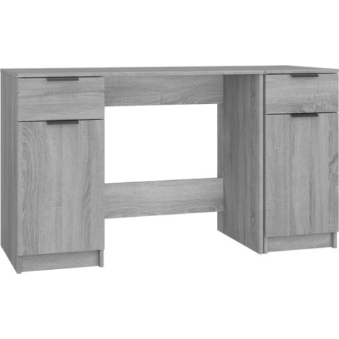 vidaXL-Bureau-met-bijzetkast-bewerkt-hout-grijs-sonoma-eikenkleurig