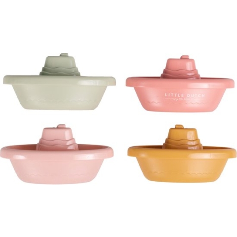 Little Dutch badspeelgoed stapelbare badbootjes Pink