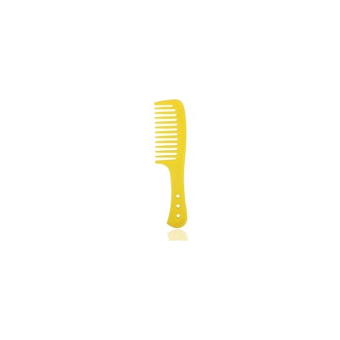 Cabantis Krullenkam met Handvat-Styling Tool-Wide Tooth Comb-KapperKam-Geel