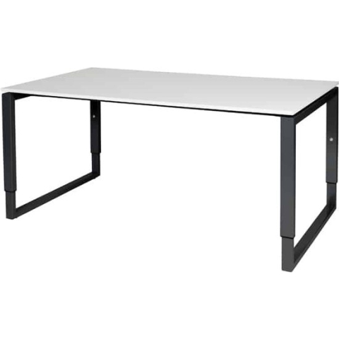 Verstelbaar Bureau - Plus 160x90 grijs - zwart frame