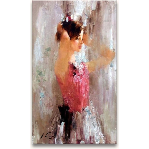 Handgeschilderd schilderij Olieverf op Canvas - Nikolai Blokhin - Ballerina