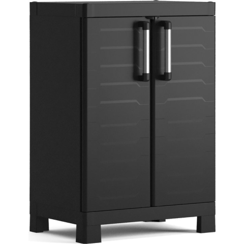 Keter Detroit Opbergkast laag - 2 planken - 45x65x97cm - Zwart