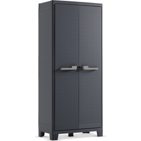 Keter Moby hoge kast - 4 planken - 80x44x182 cm - Antraciet