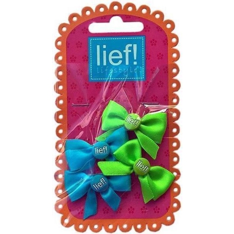 Strikjes klittenbandelastiekjes Blauw/Groen - Lief Lifestyle