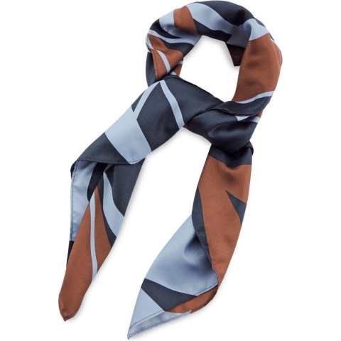We Love Ties - Sjaal patroon navy roest