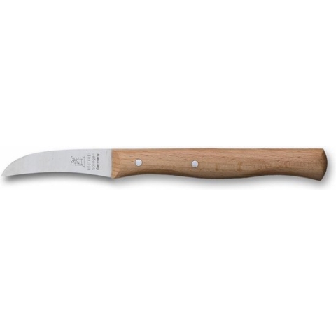 Robert Herder Molenmes - Schilmesje - Tourneermesje - Krom Lemmet 60 mm - RVS - Heft Beukenhout
