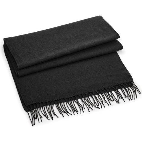 Beechfield Unisex Klassieke Geweven Overmaatse Sjaal (Zwart)