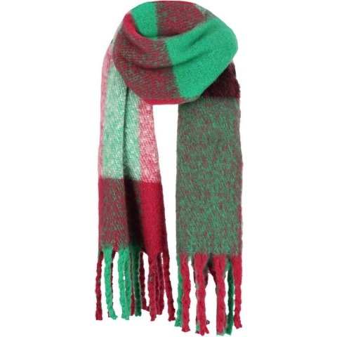 Sarlini Langwerpige Sjaal met Franjes Multi Bright