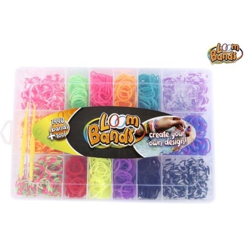 Colorful DIY Bands Loombox 1440 loombandjes Multicolor