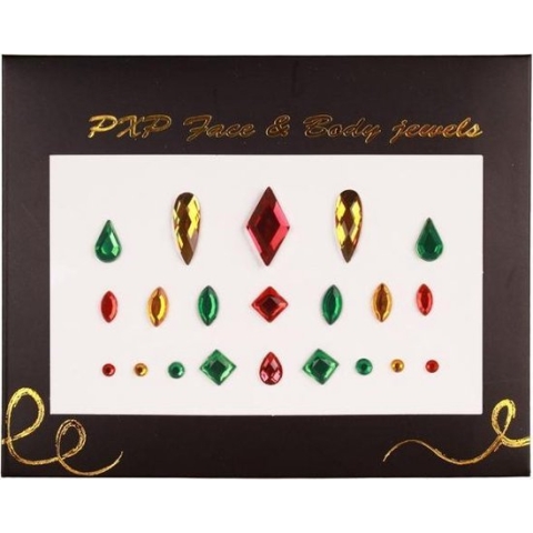 PXP Face & Body jewels rood/geel/groen Model B