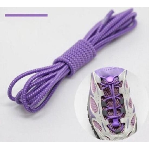 *** Lock veters - Ronde Elastische Schoenveters - Hardlopen - Wandelen - Laces - Paars - van Heble® ***
