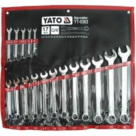 Combinatiesleutelset Yato YT-0363; 8-32 mm; 17 eenheden