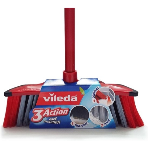 VILEDA BRUSH Bezemborstel 3ACTION + BARROW vegen