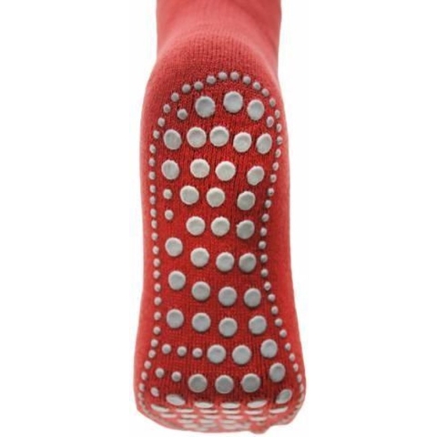 Basset Antislip sokken met ABS noppen 1 paar rood - 38