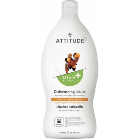 Attitude Vloeibaar Afwasmiddel Citrus Zest 700 ml
