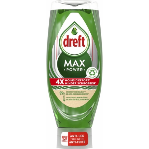 Dreft Max Power Afwasmiddel Original - 8 x 650 ml - Voordeelverpakking