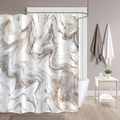 BOTC Douchegordijn Anti Schimmel - Inclusief ringen - Waterdicht - 180x180cm