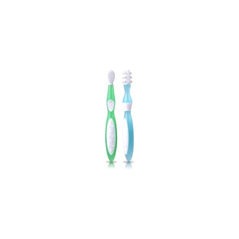 KidsMe Tandenborstel set - Voor baby, kind & peuter - Blauw/Groen